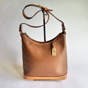 Dooney & Bourke Tan Brown Leather Hobo Shoulder Bag